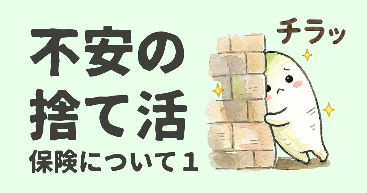 不安の捨て活｜のっぽ家の保険の考え方
